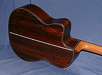 Detail view of the back of the Retro guitar